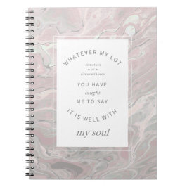 Caderno Espiral Blush Pink Marble Christian Hymn Art