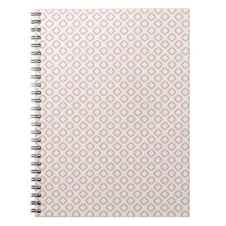 Caderno Espiral Blush Pink Watercolor Diamond Pattern Minimal Boho