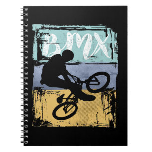 Caderno Espiral BMX Tee - Controlador de Bike BMX Retro Vintage