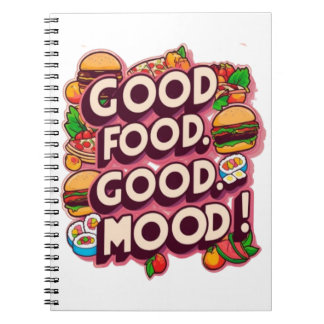 Caderno Espiral Boa Comida, bom humor: Notebook espiral vibrante