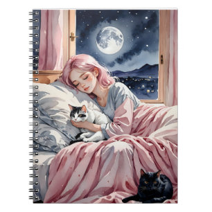 Caderno Espiral Boa Ilustração Noturna