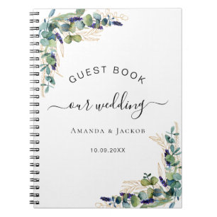 Caderno Espiral Boas-vindas eucalipto verde