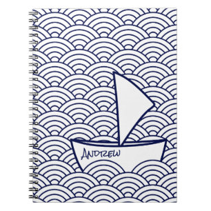 Caderno Espiral Boat on Waves Photo Notebook