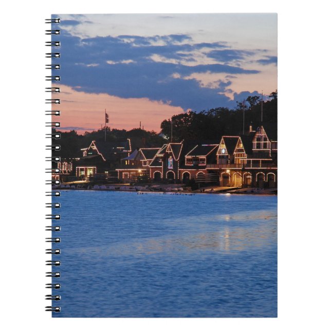 Caderno Espiral Boathouse Row Dusk (Frente)