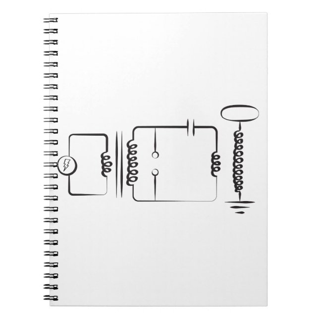 Caderno Espiral Bobina de Tesla (Frente)
