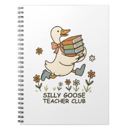 Caderno Espiral Bobo Goose Teacher Club Engraçado De Volta À Escol