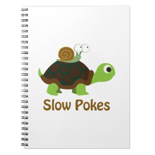 Caderno Espiral Boca Lenta - Tartaruga e Caracol Bonitos