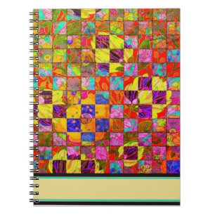 Caderno Espiral Bohemian checkfloral