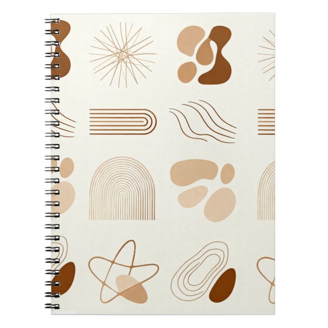 Caderno Espiral Boho Abstract Aesthetic Journa (Frente)
