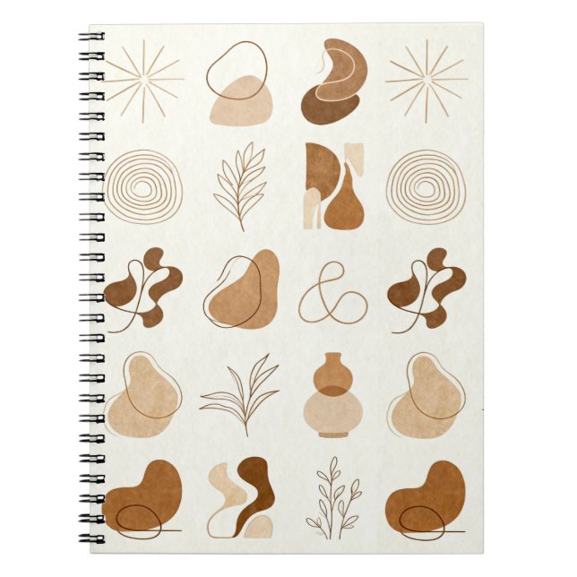 Caderno Espiral Boho Abstract Aesthetic Journal (Frente)