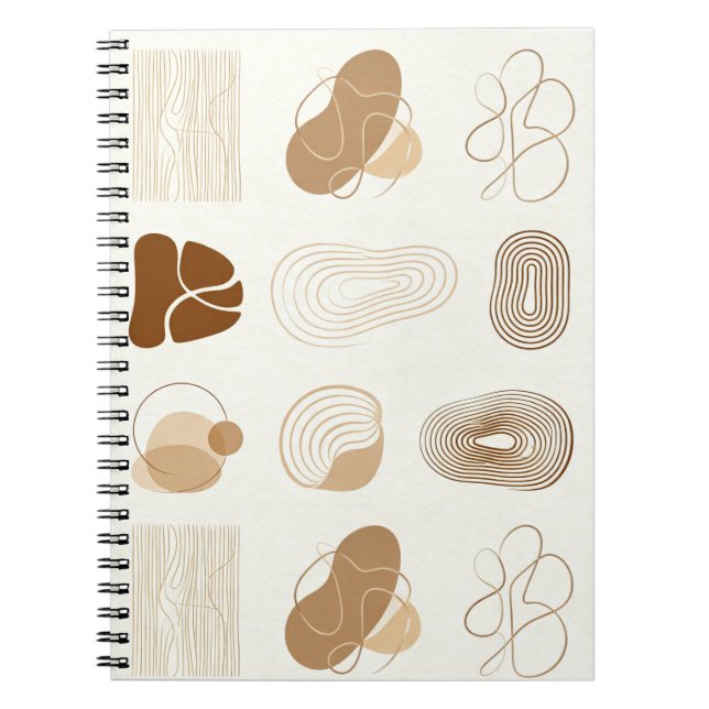Caderno Espiral Boho Abstract Aesthetic Journal - (Frente)