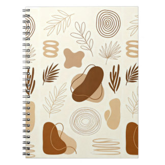 Caderno Espiral Boho Abstract Aesthetic Journal