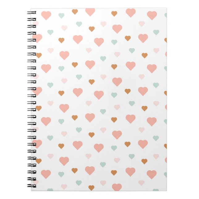 Caderno Espiral Boho baby girl pastel ama corações (Frente)