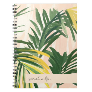 Caderno Espiral Boho Blush Green Palm Sai da Praia