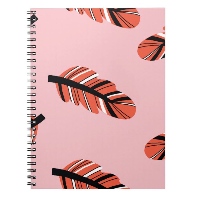 Caderno Espiral Boho Feather: Vintage Repeat. (Frente)