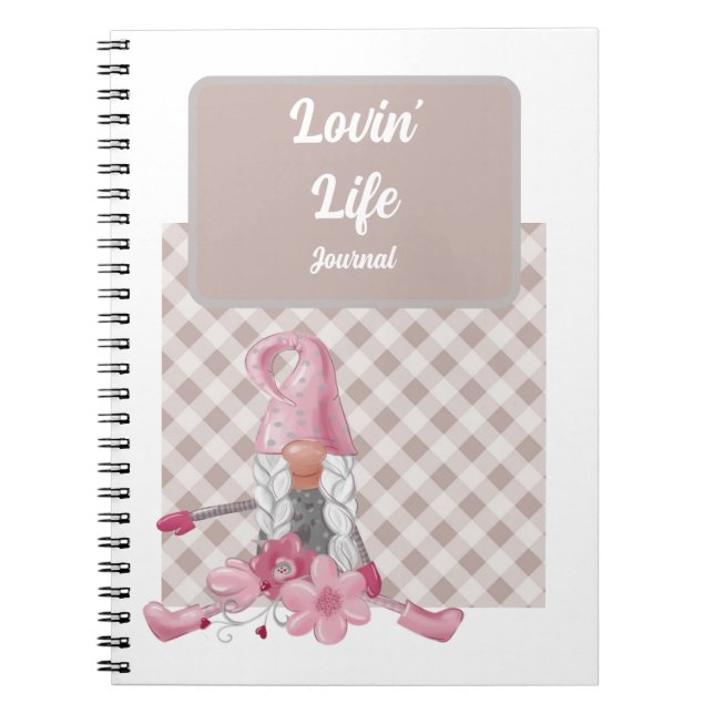 Caderno Espiral Boho Gnome Lovin' Life (Frente)