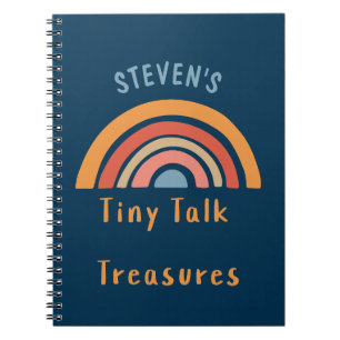 Caderno Espiral Boho Rainbow Tiny Talk Tesouros Personalizados