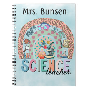 Caderno Espiral Boho Science Pensou que o Arco-Íris era personaliz