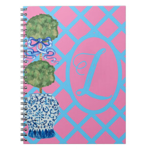 Caderno Espiral Boias de gengibre de Chinoiserie Notebo espiral tó