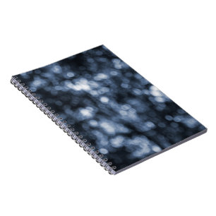 Caderno Espiral Bokeh azul