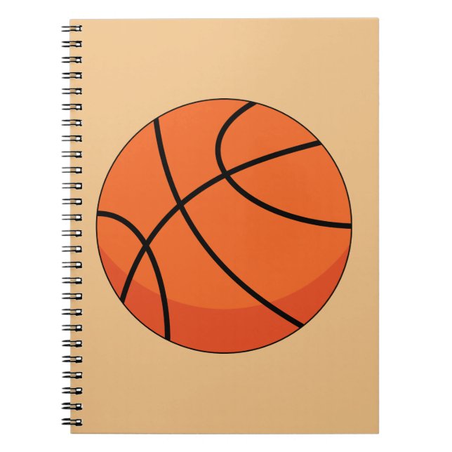 Caderno Espiral Bola de Basquete de Desenho Animado (Frente)