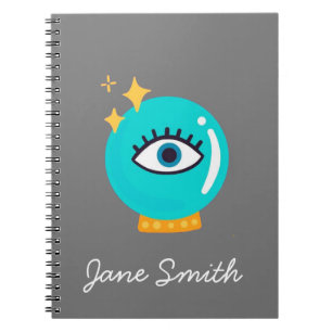 Caderno Espiral Bola de cristal de terceiro olho muito bonita