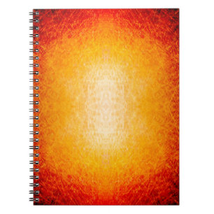 Caderno Espiral Bola de fogo brilhante cravada