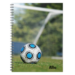 Caderno Espiral Bola de Futebol com Meta