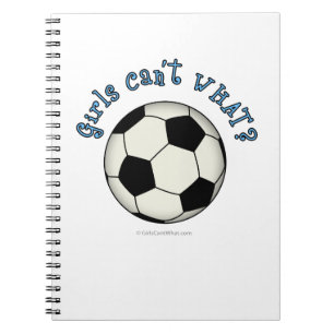 Caderno Espiral Bola de futebol de preto