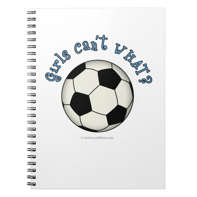 Caderno Espiral Bola de futebol de preto (Frente)