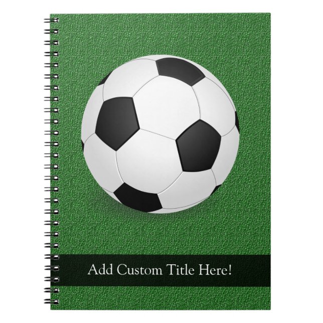 Caderno Espiral Bola de futebol personalizada (Frente)