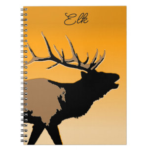 Caderno Espiral Bola de Touro de Bugling na Arte Solitária Origina