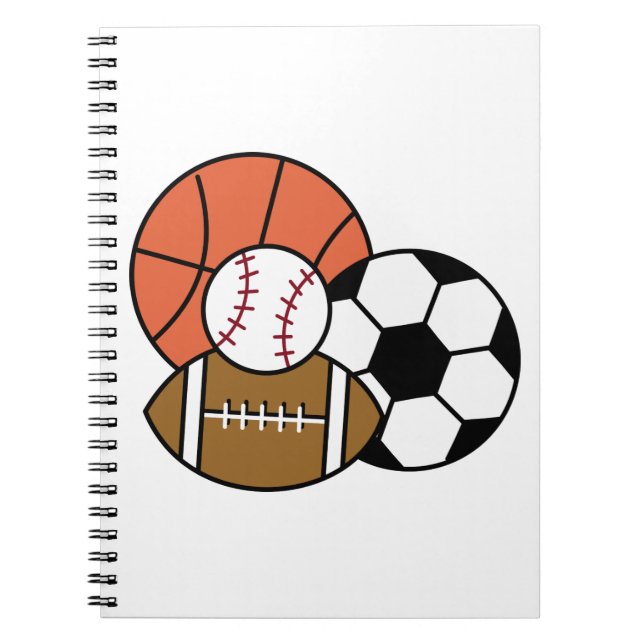 Caderno Espiral Bolas de Esporte (Frente)