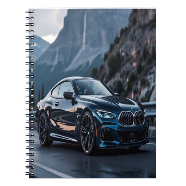 Caderno Espiral Bold BMW Dream Car Design - Luxo elegante para Aut (Frente)
