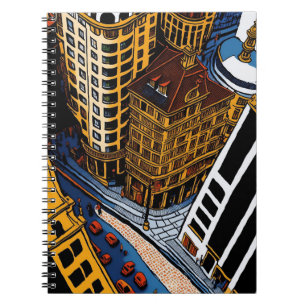 Caderno Espiral Bold Cityscape Illustration Notebook