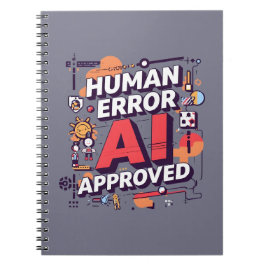 Caderno Espiral Bold “Human Error, AI Approved” Digital Art