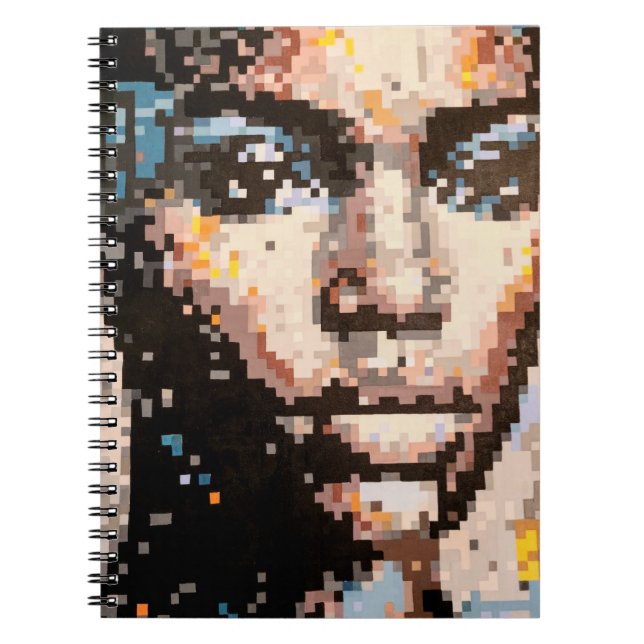 Caderno Espiral Bold Pixel Portrait in Vivid Tones (Frente)