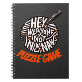 Caderno Espiral Bold Puzzle Quote Typography Art