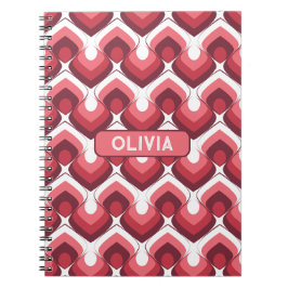Caderno Espiral Bold Retro Modern Motif in Pinks