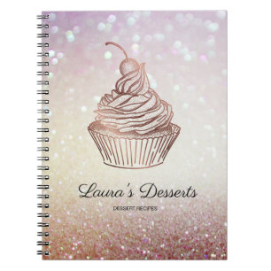 Caderno Espiral Boletim de Cupcakes Cakes & Sweets