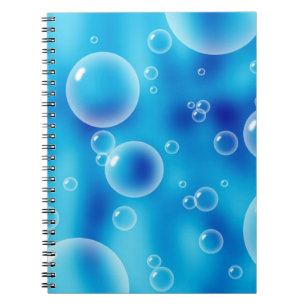 Caderno Espiral Bolhas Azuis de Grande Salto