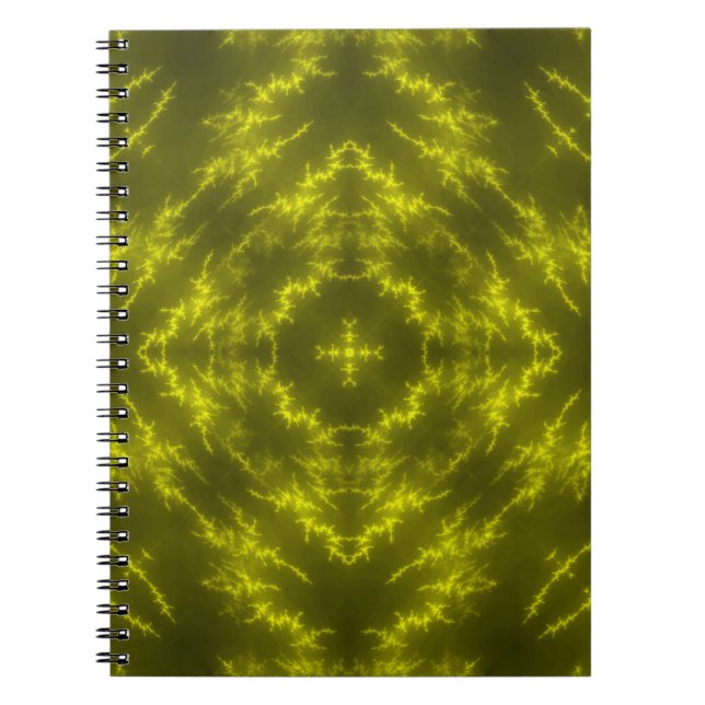 Caderno Espiral Bolhas de Trovão Elétricas Neon brilhantes (Frente)