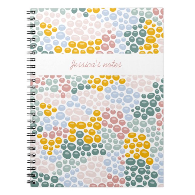 Caderno Espiral Bolhas personalizadas de notebook (Frente)