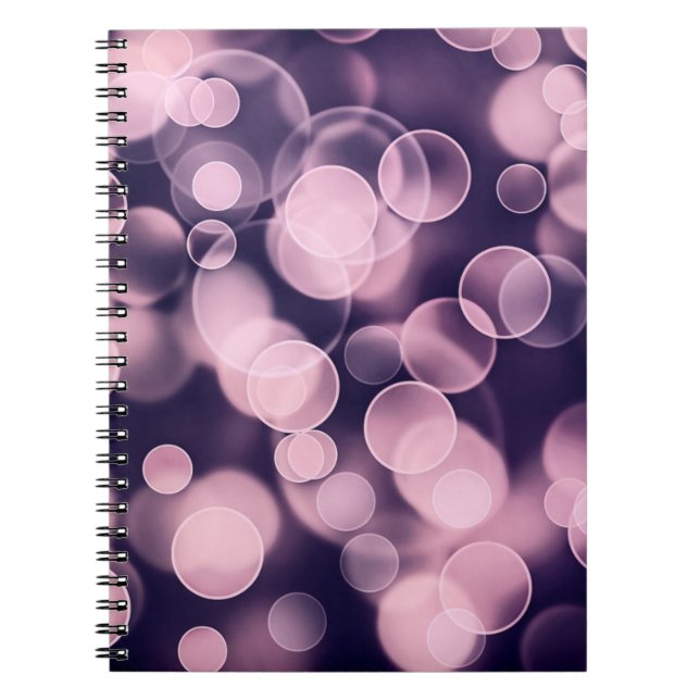 Caderno Espiral Bolhas Roxas (Frente)