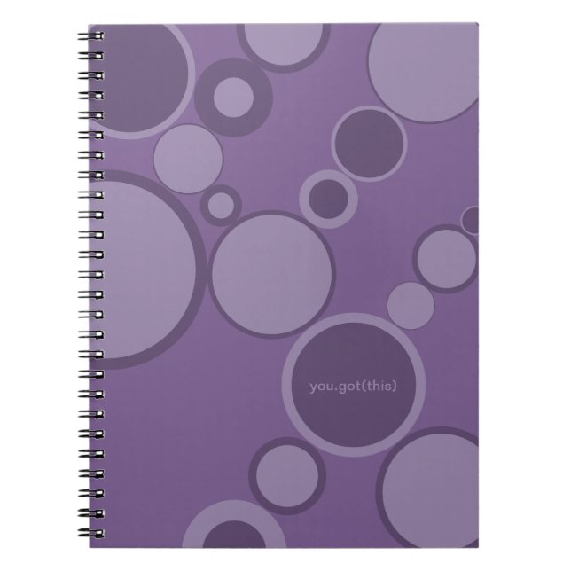 Caderno Espiral Bolhas Roxas - Você Tem Isto! (Frente)