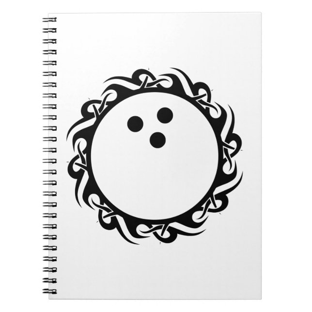 Caderno Espiral boliches tribais (Frente)