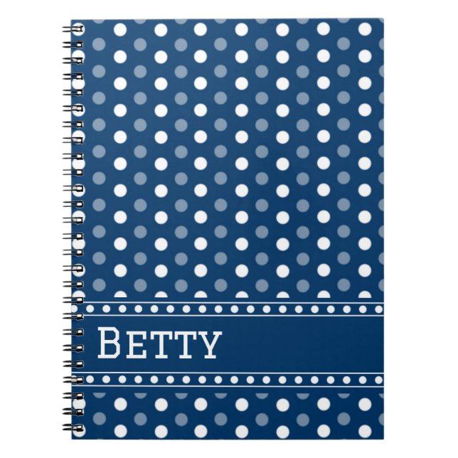 Caderno Espiral Bolinha Azul Real (Frente)