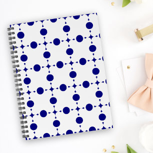 Caderno Espiral Bolinhas Azuis marinho, Padrão de Bolinhas, Pontos