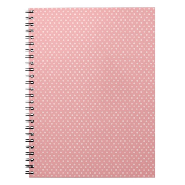 Caderno Espiral Bolinhas Bebidas Rosa (Frente)