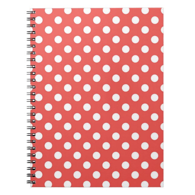 Caderno Espiral Bolinhas brancas e vermelhas (Frente)
